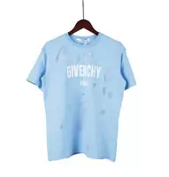 givenchy limited edition t-shirt blue big hole